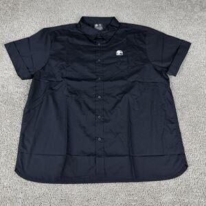 Taco Bell Shirt Mens XL Black Embroidered Logo Short Sleeve Work Button Front